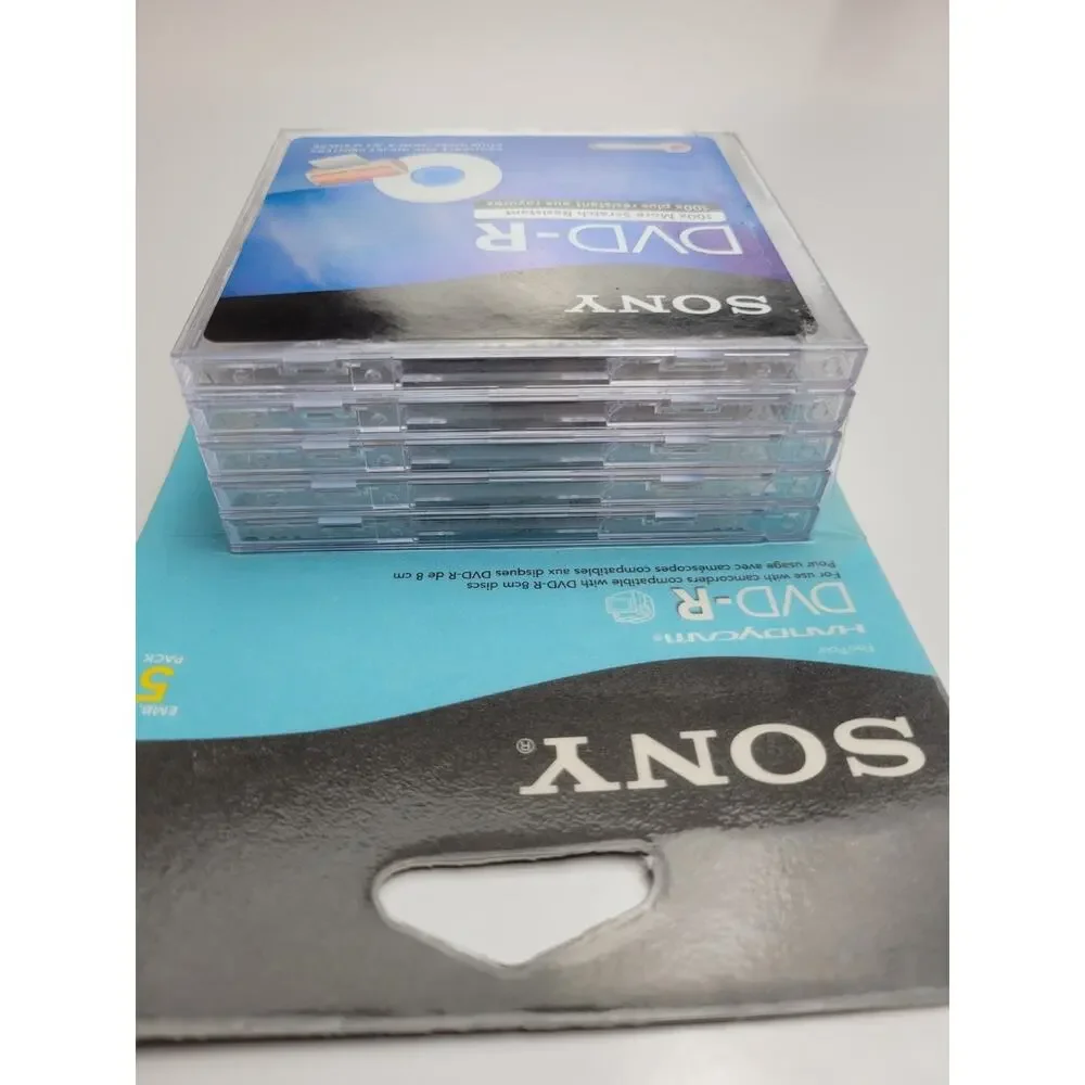 New 5 PACK Sony Handycam Video Camera DVD-R 1.4 GB 30 Minute Single Sided